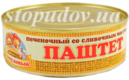 Паштет печінковий з вершковим маслом "Сто Пудів", 0,24 кг